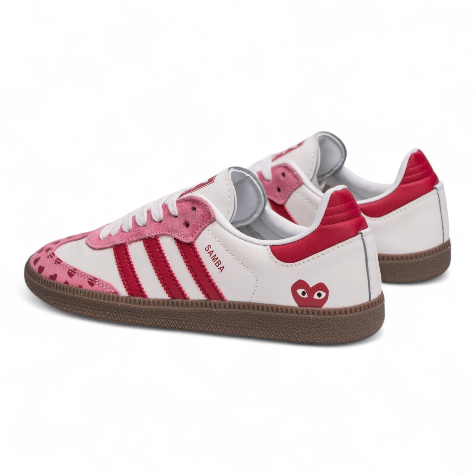 Adidas Samba x Comme des Garçons Play White/Pink sneakers - Image 2