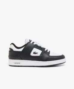 Lacoste Men's T-Clip Sneakers “Black & White”