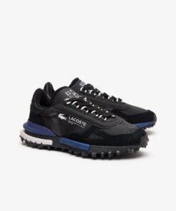 Alternative view of Lacoste Elite Active Textile Heel Tab Trainers “Black/Blue/White