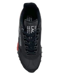 Alternative view of Lacoste Elite Active Textile Heel Tab Trainers “Black/Red”